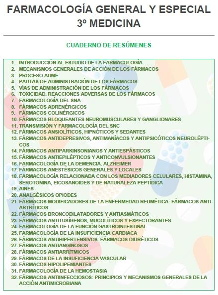 Farmacología general 3º medicina