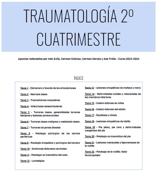 Traumatología 2º Cuatrimestre