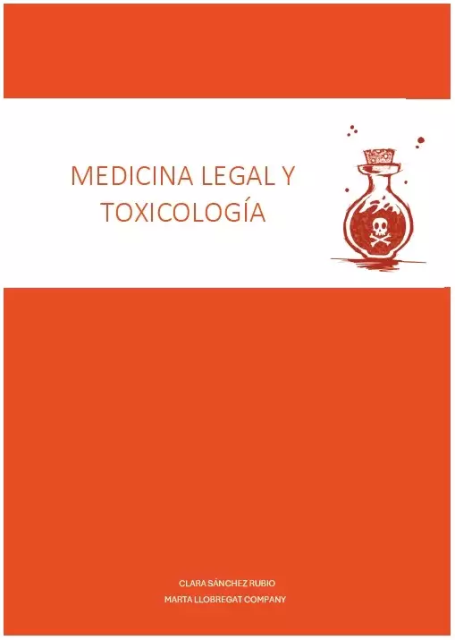 Medicina legal y toxicología 1er Cuatrimestre